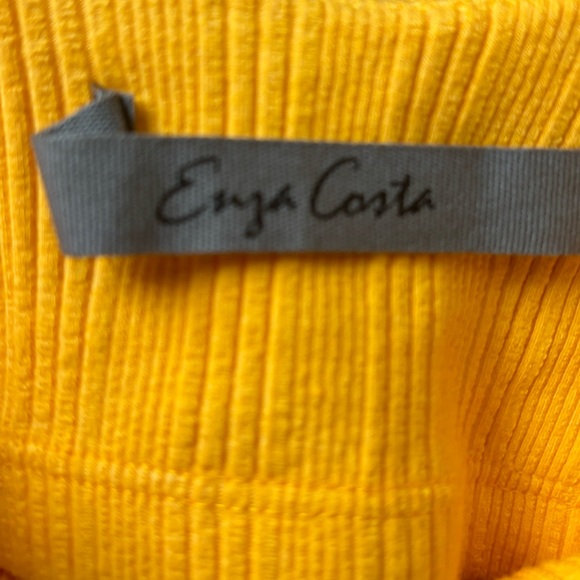 Enza Costa marigold yellow crop sleeveless tank size M - Picture 3 of 4